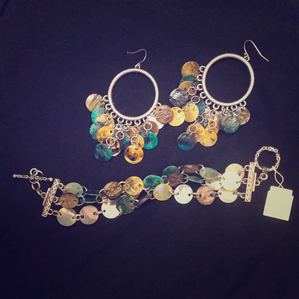 Lia Sophia bracelet and earrings